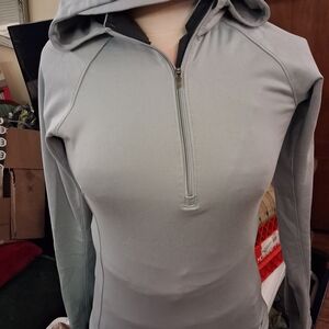 Nike Women's Gray Quarter-Zip Hoodie